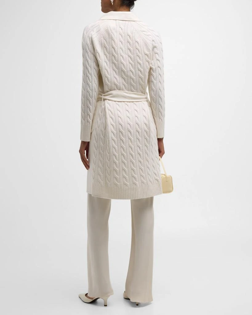 TSE Cashmere Double-Face Cable-Knit Cashmere Coat 5