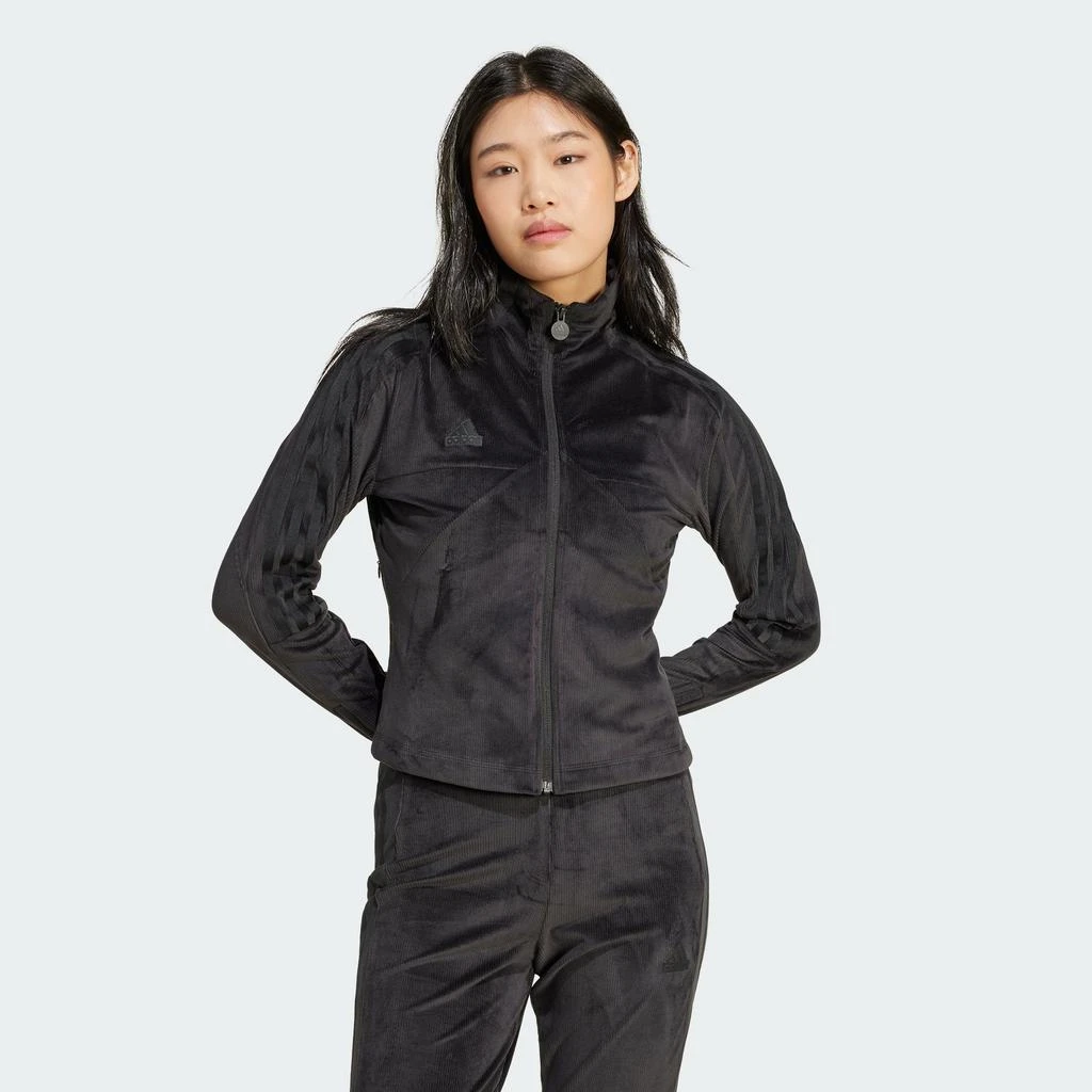 Adidas Women's  Tiro Cut 3-Stripes Stretchy Velour Track Jacket 1