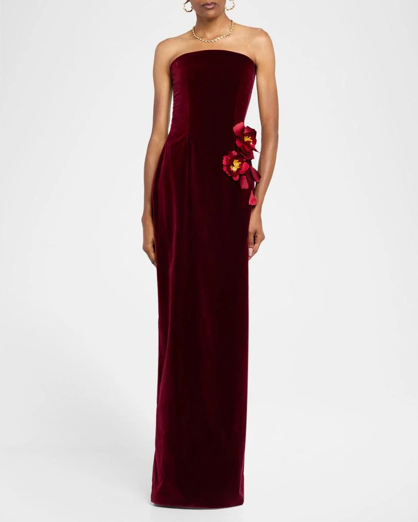 Oscar de la Renta Strapless Flower Embroidered Velvet Gown - Dresses & Skirts - Free Shipping - BeyondStyle Oscar de la Renta Strapless Flower Embroidered Velvet Gown - Dresses & Skirts - Free Shipping - BeyondStyle
