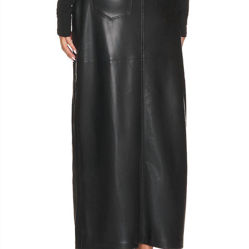 BLANKNYC Faux Leather Maxi Skirt In Night Talk