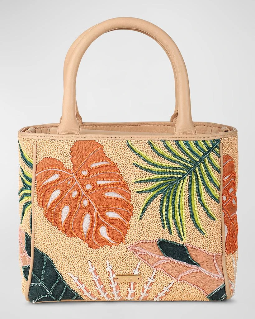 Rafe Tasha Plant Beaded Top-Handle Bag 1