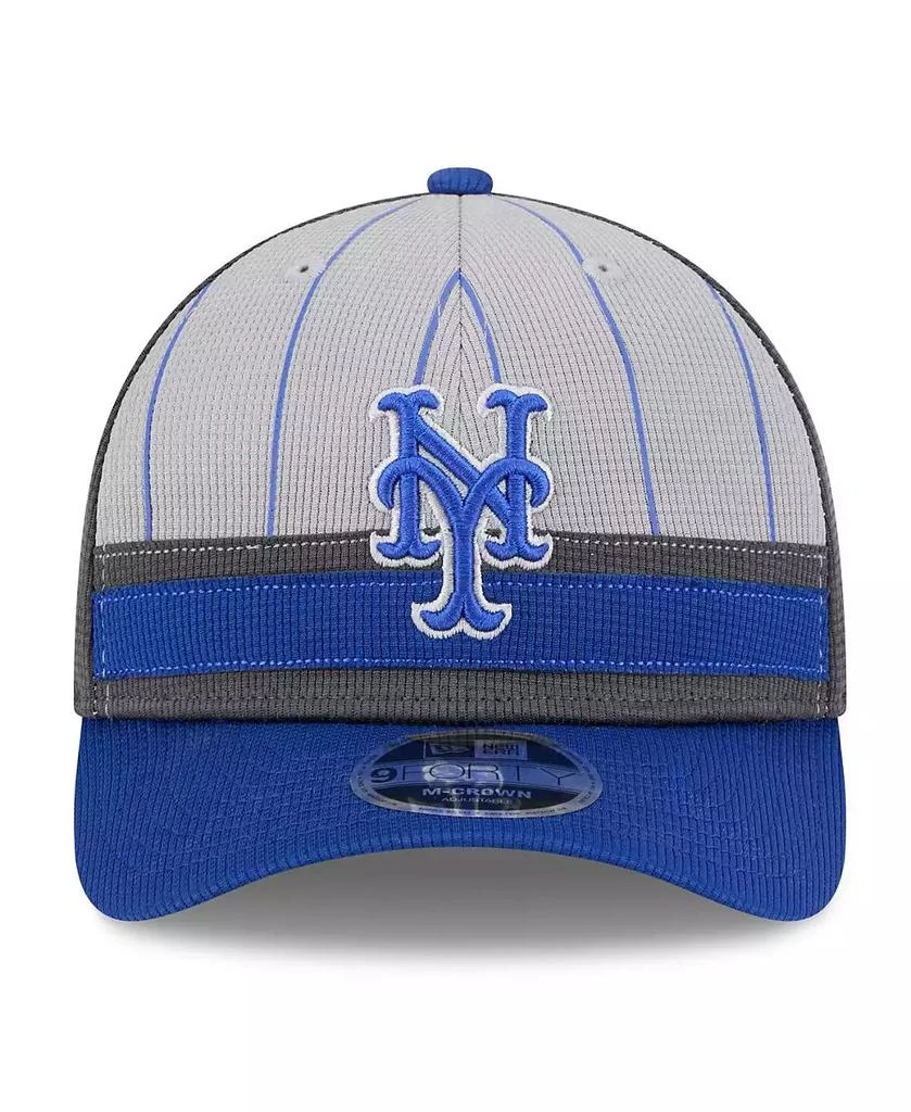 New Era Men's Gray/Royal New York Mets 2025 Batting Practice 9FORTY M-Crown Adjustable Hat 5