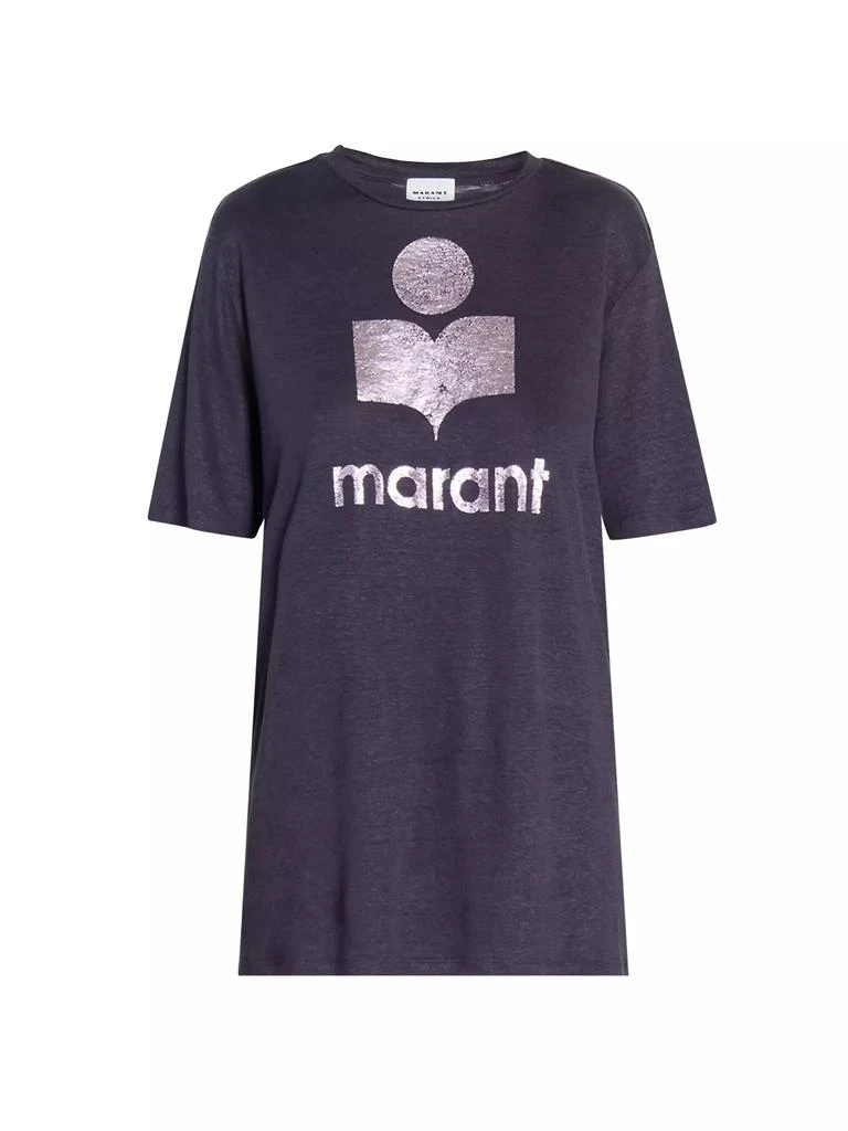 Isabel Marant Étoile Zewel Logo Linen T-Shirt 1