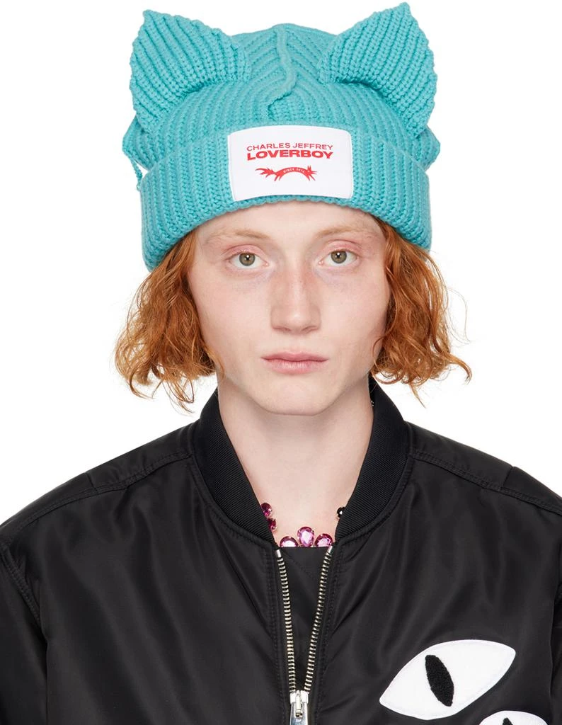 Charles Jeffrey Loverboy Blue Chunky Ears Beanie 1