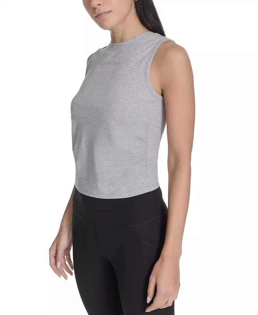 Calvin Klein Women's Ruched Crewneck Logo Tank Top 2