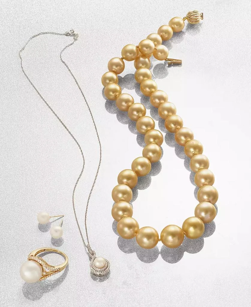 Macy's 14k Gold Cultured Golden South Sea Pearl Graduated Strand (10-12-1/2mm) 18" Necklace 5