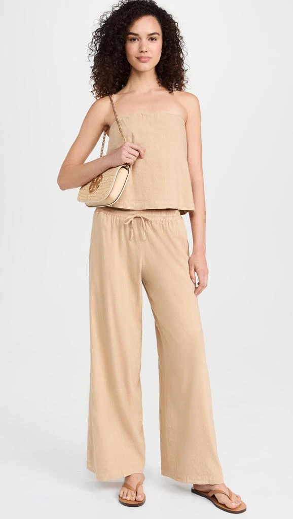 MONROW Linen Wide Leg Pants 4