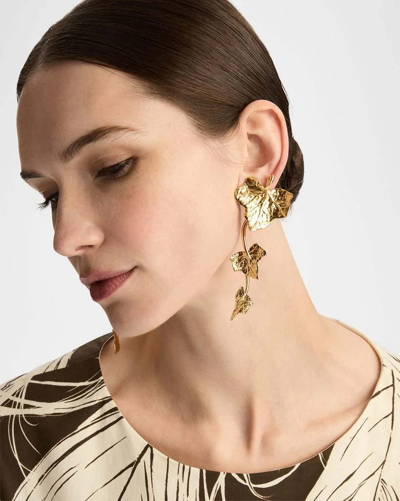 Oscar de la Renta Ivy Vine Triple Drop Clip-On Earrings 2