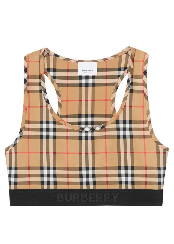 Burberry Logo detail vintage check bra top 8