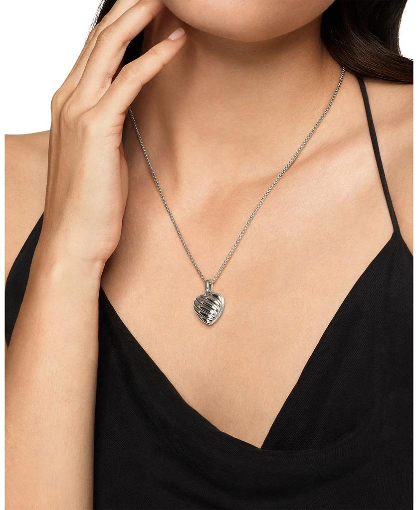 David Yurman Sculpted Cable Heart Locket in Sterling Silver, 23mm 6