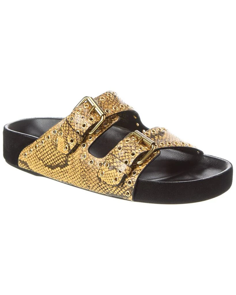 Isabel Marant Lennyo Snake-Embossed Leather Sandal 1