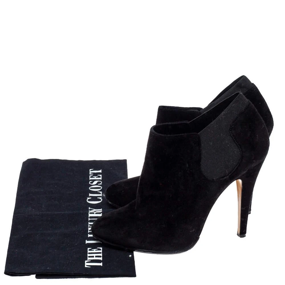 CASADEI Casadei Black Suede Ankle Boots Size 37 8