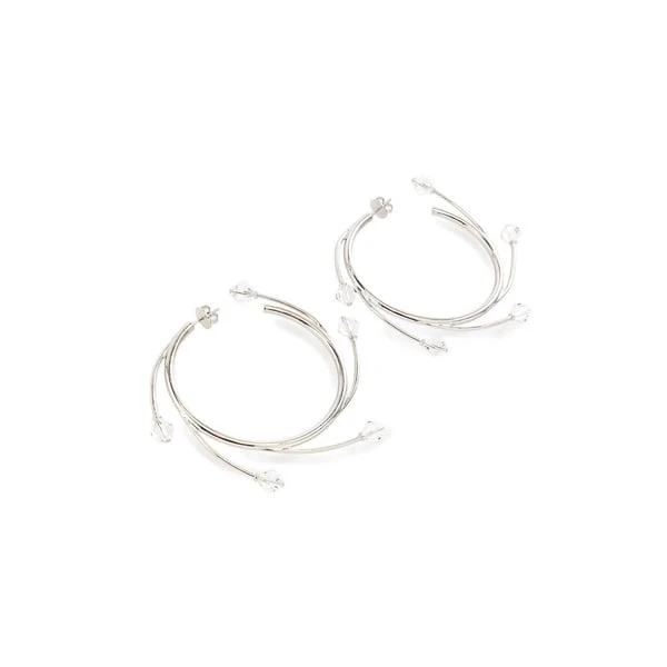 Hugo Kreit Brass and crystal earrings