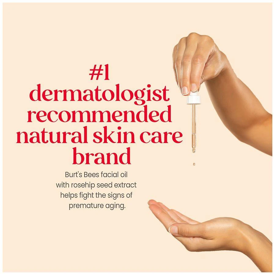 Burt
s Bees Rosehip Seed Extract Rejuvenating Facial Oil Bottle with Dropper 8