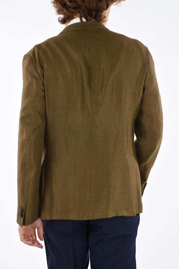 Corneliani Silk and Linen peak lapel GATE double-breasted blazer 2