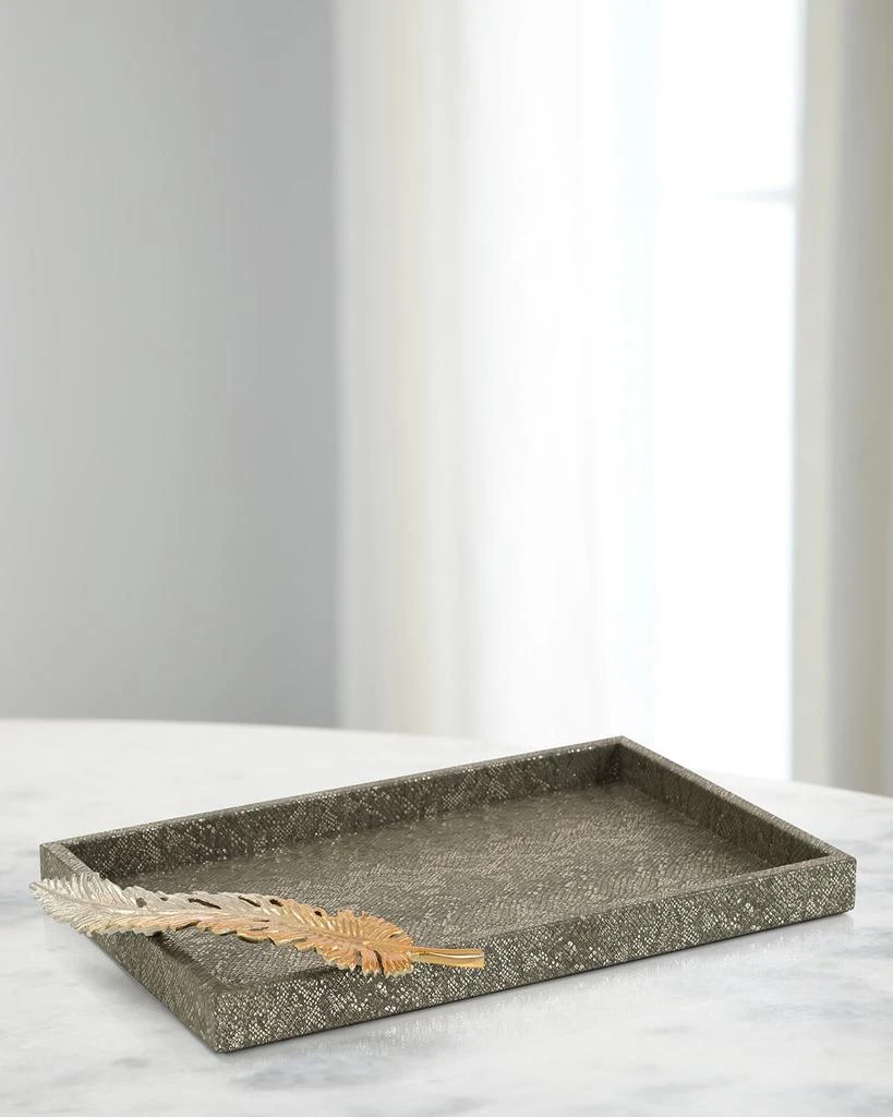 John Richard Feathered Vegan Snakeskin Tray 1
