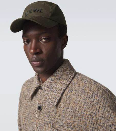 Loewe Logo embroidered cotton baseball cap - Hats - Free  display picture 1
