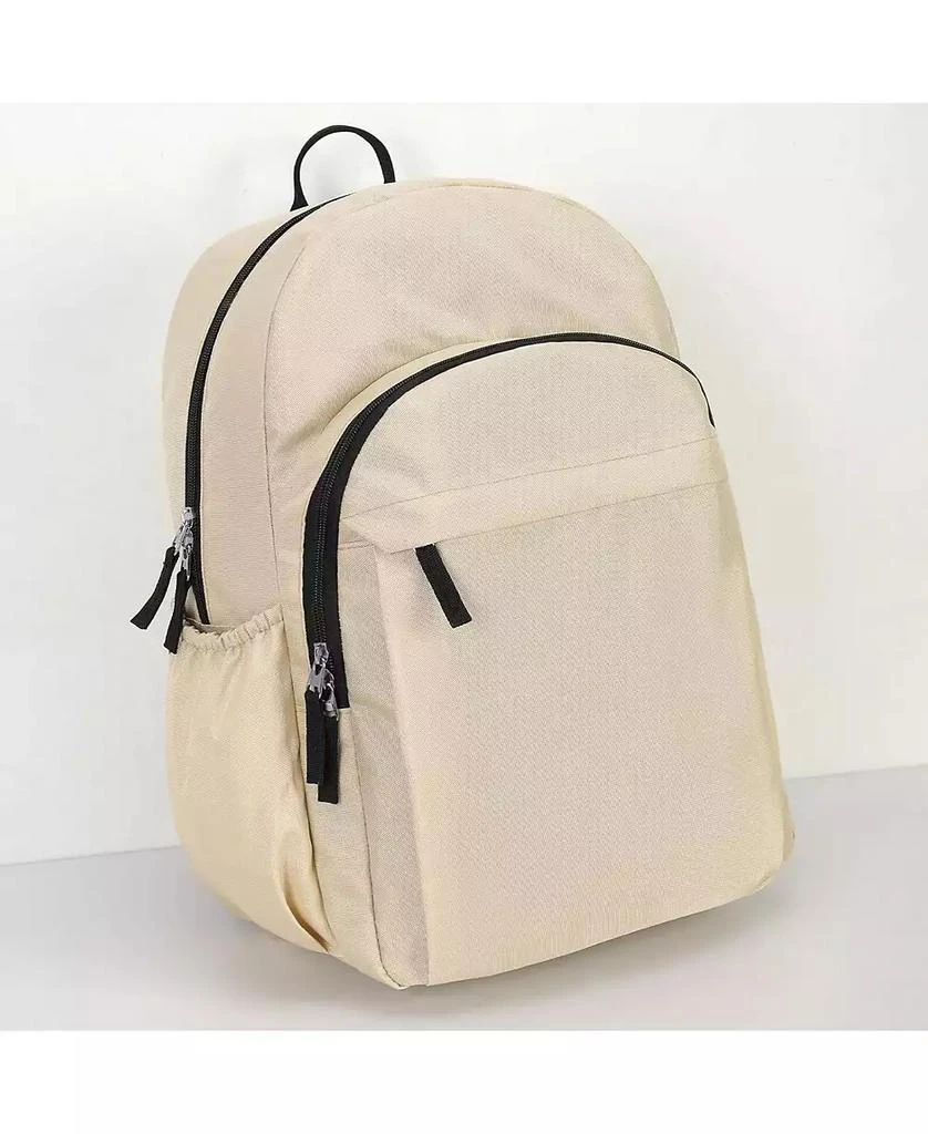 Wosofe 15.6 inch Basic Backpack for Men, Travel Backpack Carry on, Water Resistant School Backpacks for Teens, College Back Pack Bookbag for Boys Girls, Work Backpacks for Women(Beige) 6