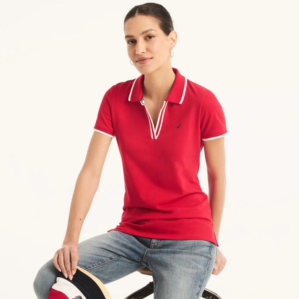Nautica Womens Sustainably Crafted Deck Polo 5