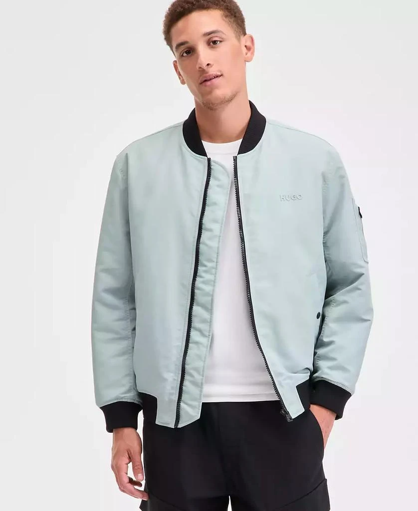 Hugo Boss Men's Baken2435 Slim-Fit Satin Bomber Jacket 1