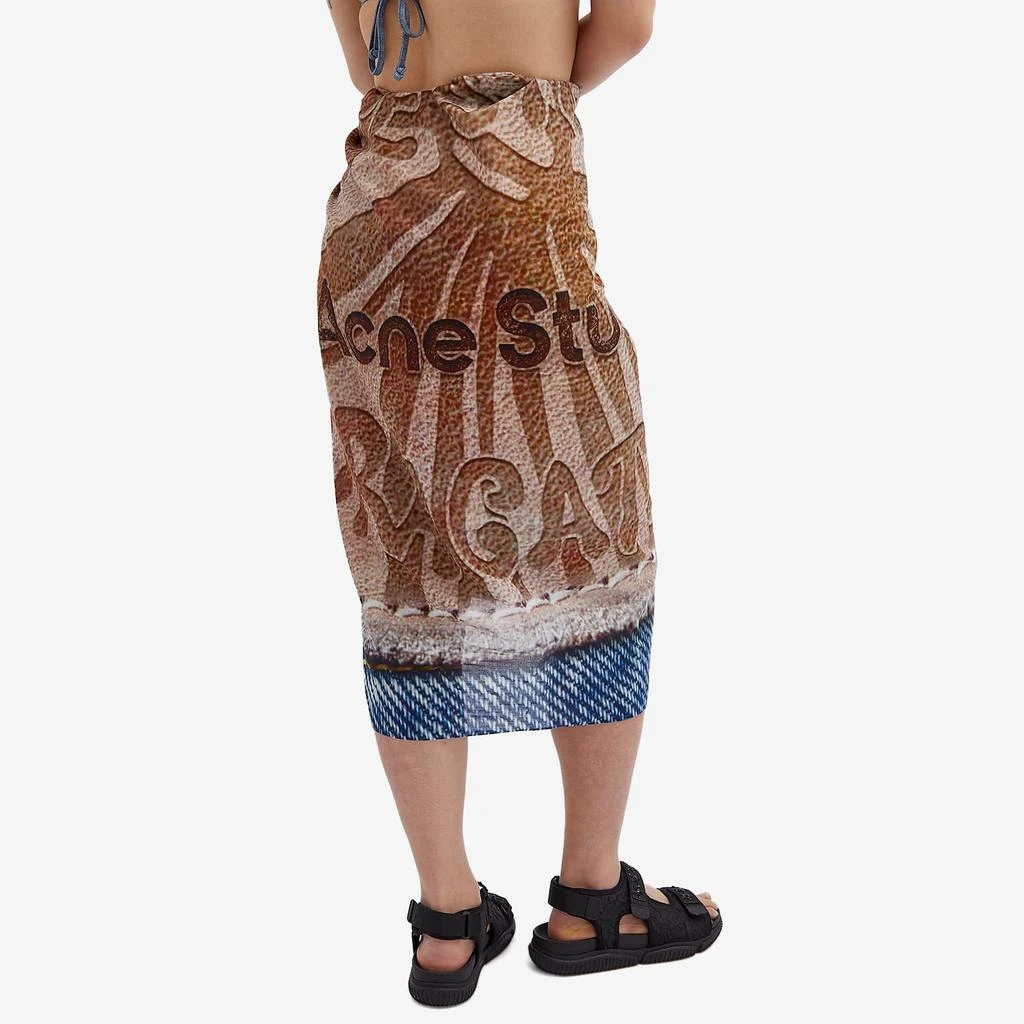 Acne Studios Acne Studios Denim Print Sarong Scarf 3