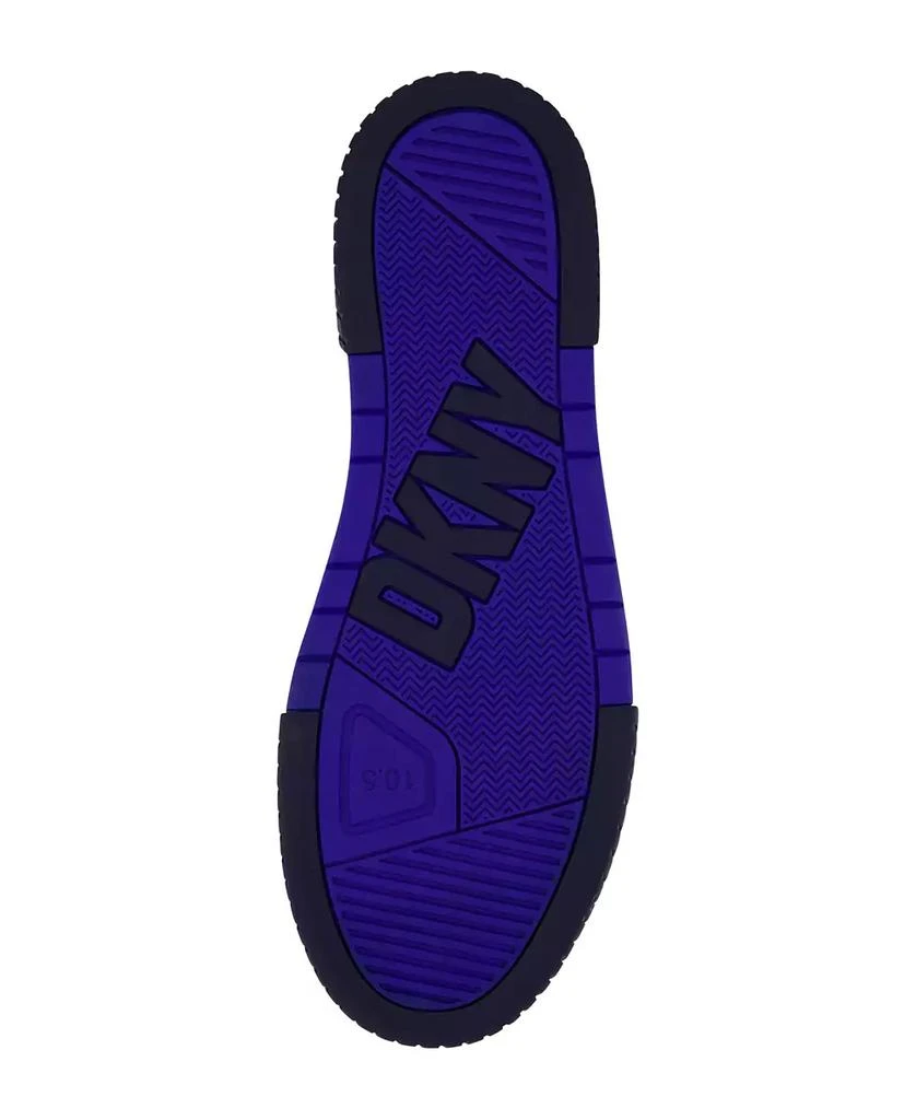 DKNY Men's Perforated Two-Tone Branded Sole Racer Toe Sneakers 9