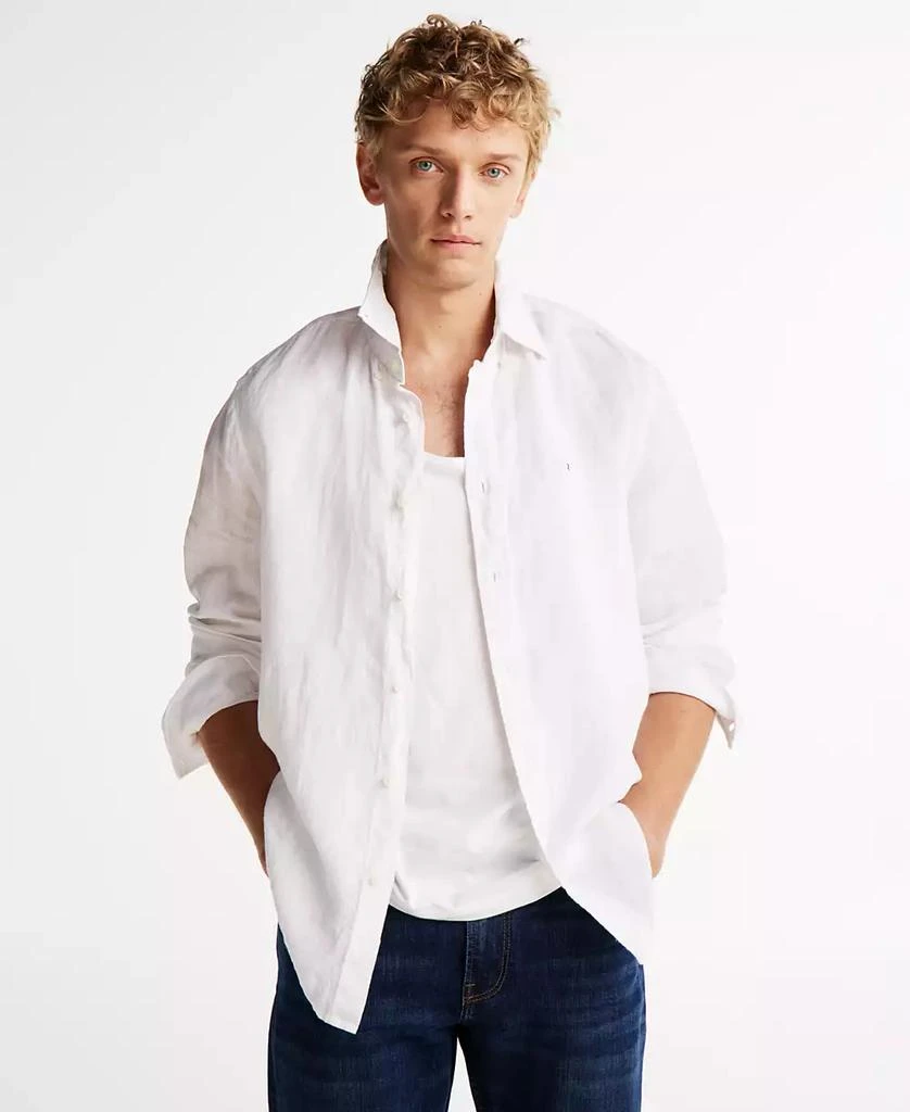 Tommy Hilfiger Men's Regular-Fit Pigment-Dyed Linen Shirt 1