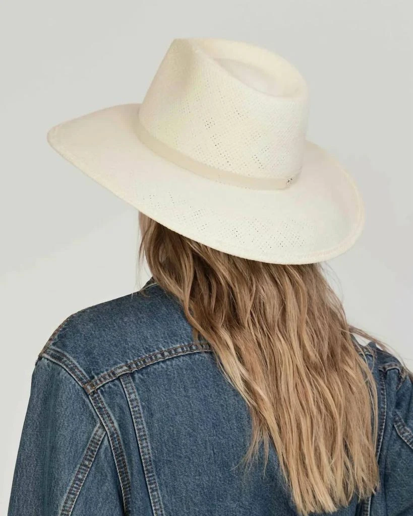 Janessa Leone Janessa Leone - Women's Valentine Packable Straw Fedora Hat 4
