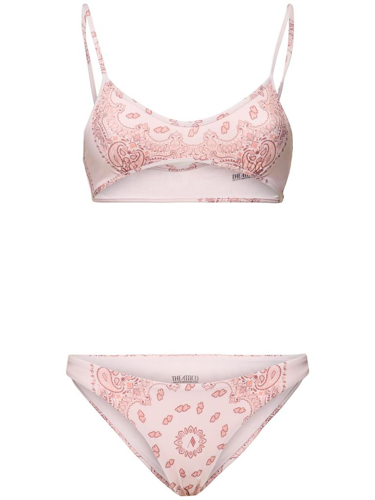 The Attico Bandana Print Lycra Bikini