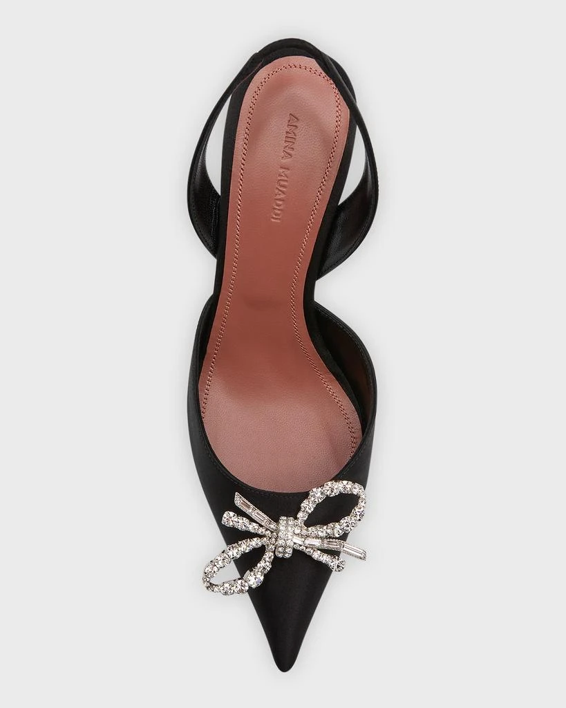 Amina Muaddi Rosie Slingback Satin Pumps 5
