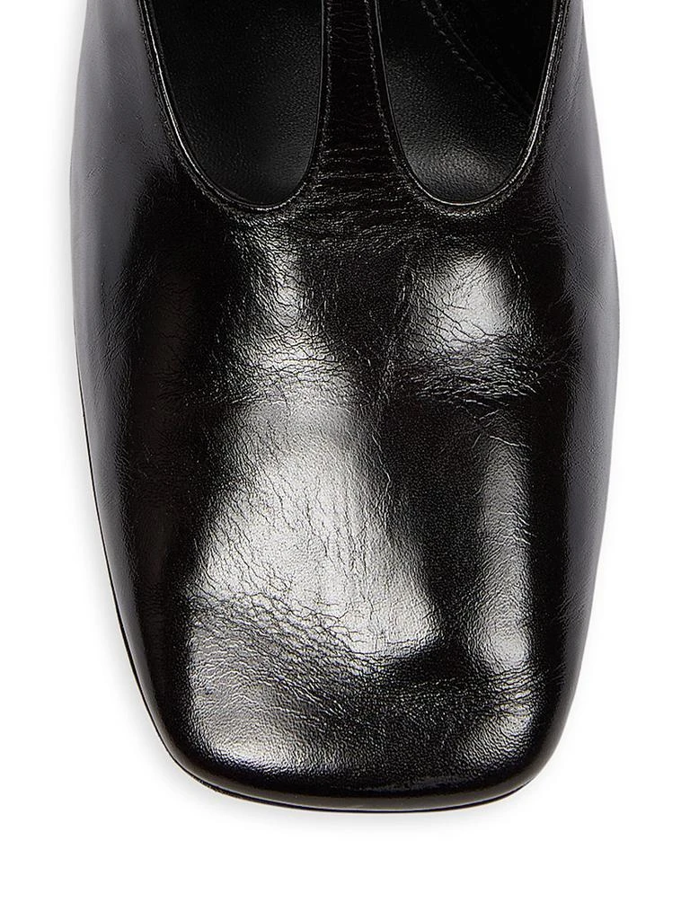 Dries Van Noten 105MM Leather Wedge-Heel Pumps 4