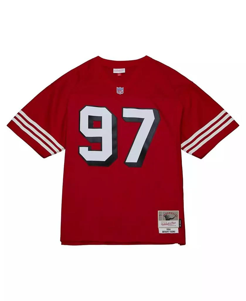 Mitchell & Ness Men's Bryant Young Scarlet Distressed San Francisco 49ers Legacy Replica Jersey 2