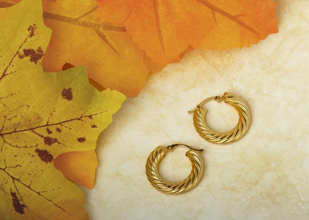 Ina Mar Ina Mar 14K Yellow Gold Spiral Twist Hoop Earrings 21/4265 3