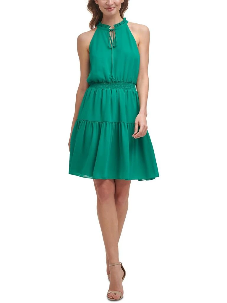Vince Camuto Womens Tiered Mini Halter Dress 7