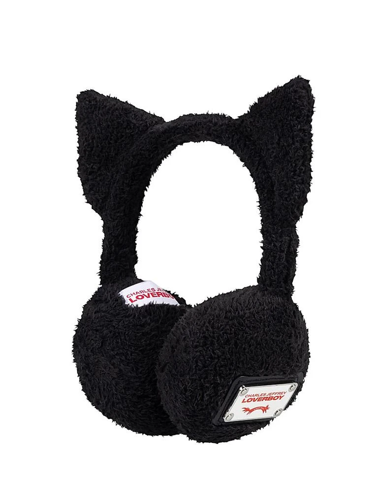 Charles Jeffrey Loverboy Logo Faux-Fur Earmuffs