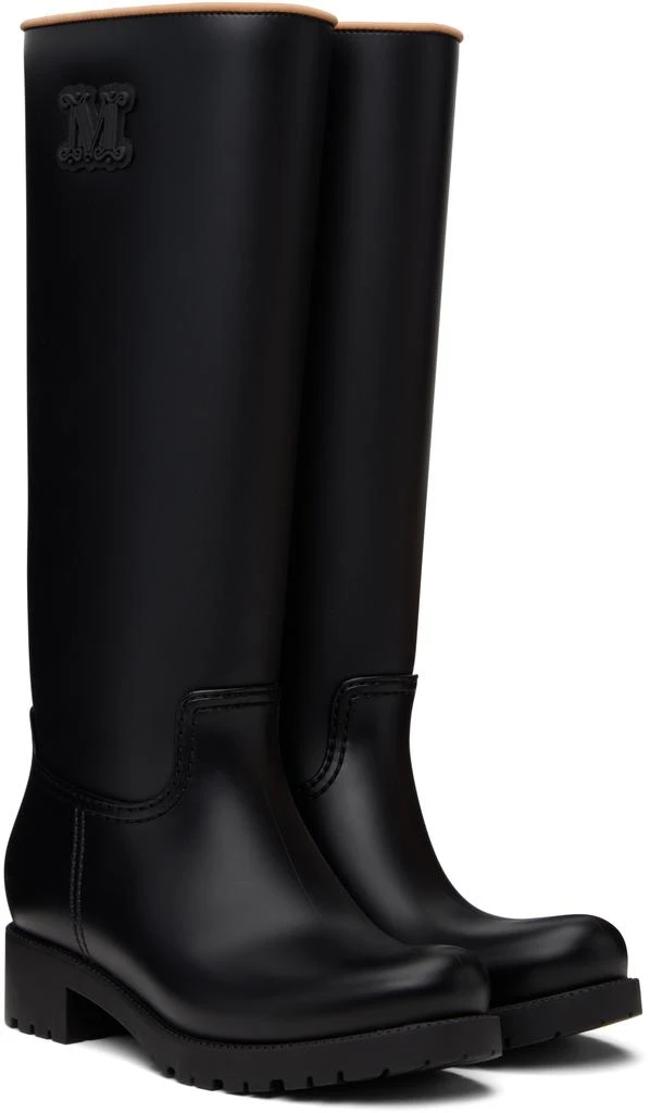 Max Mara Black Rain Tall Boots 4