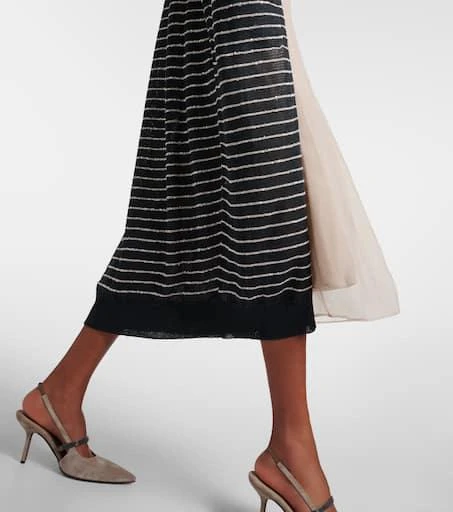 Brunello Cucinelli Dazzling striped cotton cardigan 5