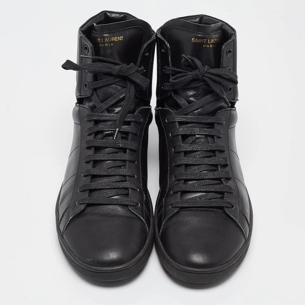 Yves Saint Laurent Saint Laurent Black Leather High Top Sneakers Size 43 3