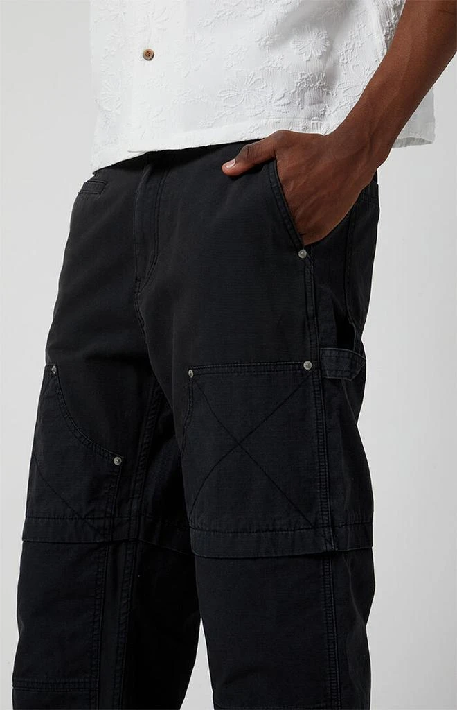 PacSun Black Baggy Carpenter Cargo Pants 5