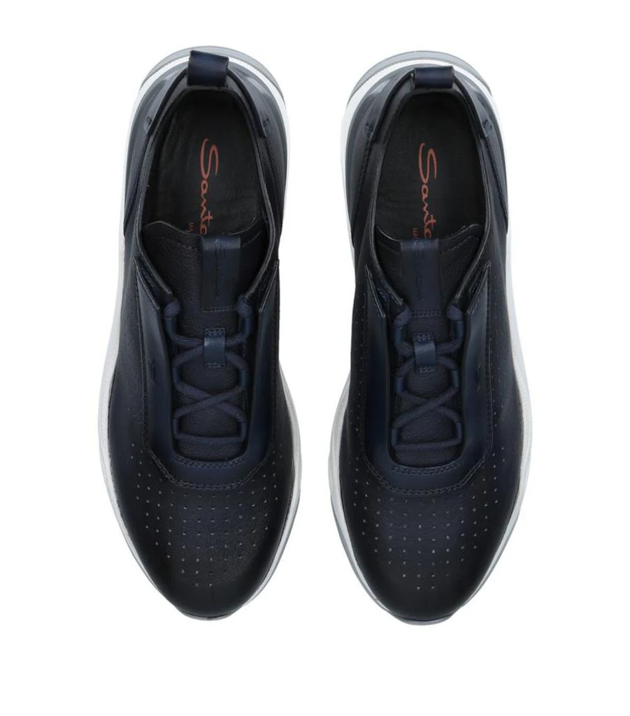 Santoni Leather Patina Runner Sneakers 4