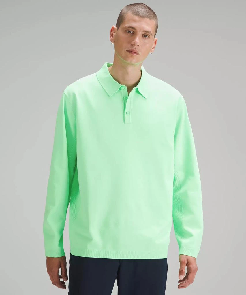 lululemon Lightweight Knit Long-Sleeve Polo Shirt 1