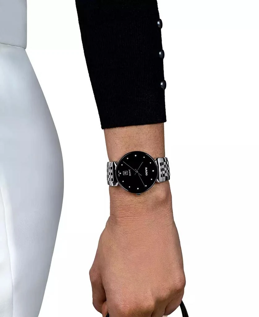 Rado Women's Swiss Florence Classic Diamond (1/20 ct. t.w.) Stainless Steel Bracelet Watch 38mm 6