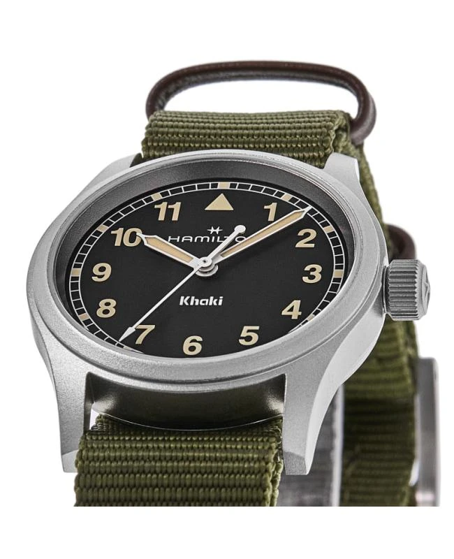 Hamilton Hamilton Khaki Field Quartz Black Dial Fabric Strap Women
s Watch H69301930 2