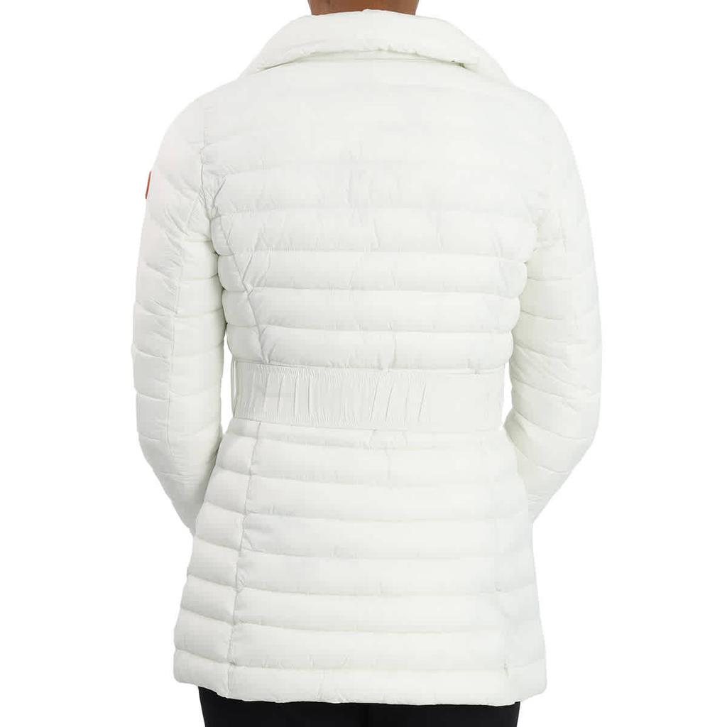 Save The Duck Ladies White Adeline Belted Jacket