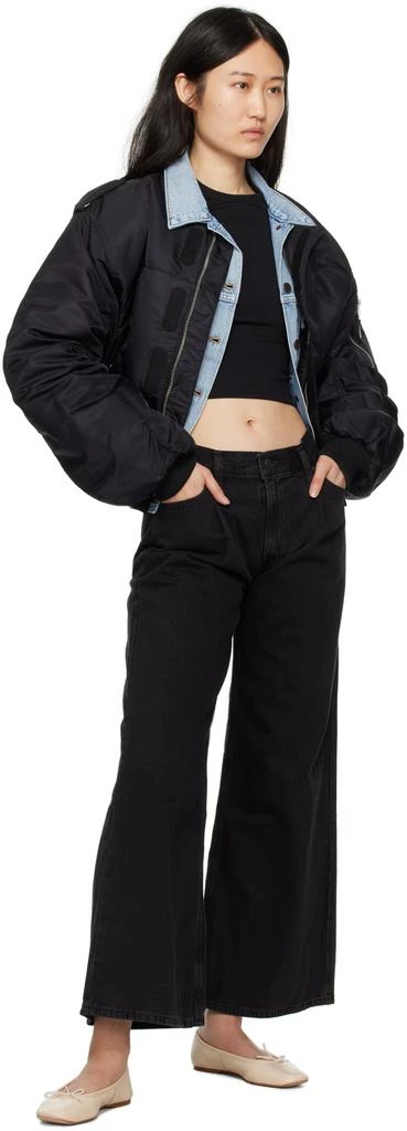 Levi's Black Baggy Dad Wide Leg Jeans 4