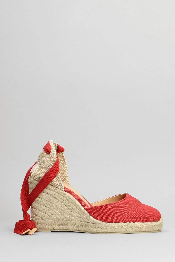 CASTAÑER Carina-8-002 Wedges In Red Canvas 1