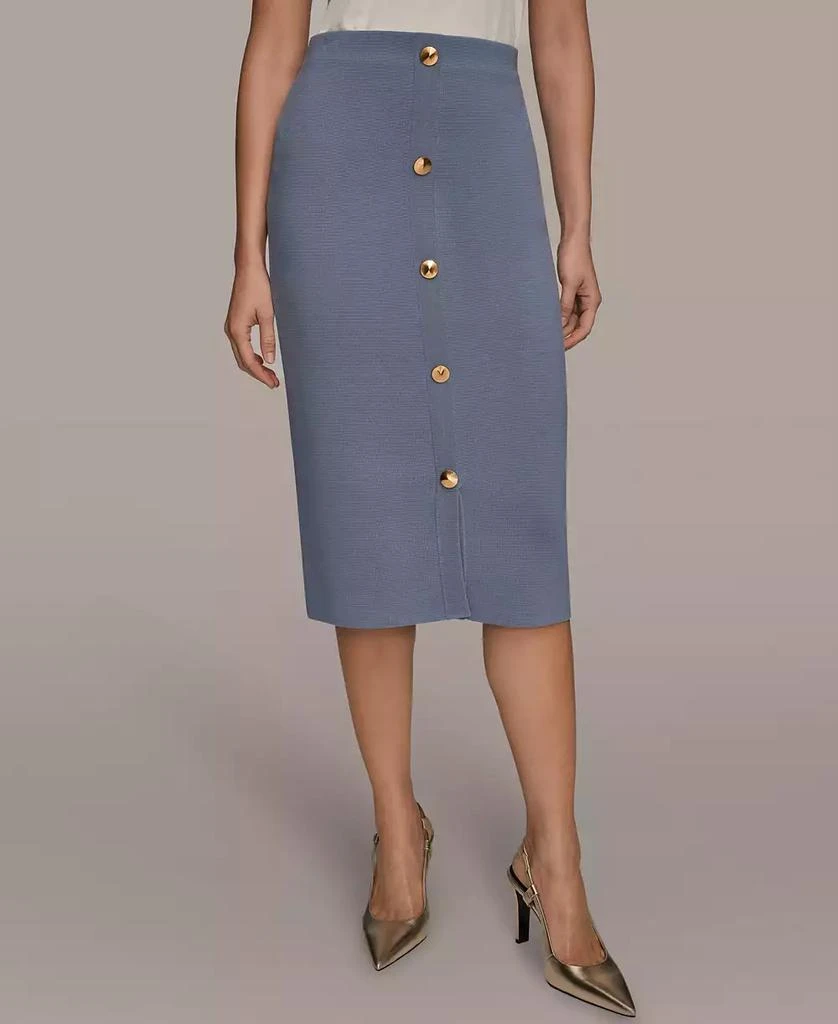 Donna Karan Women
s Straight Knit Pull-On Midi Skirt