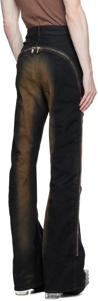 Shop Indigo & Brown Bolan Banana Jeans on Sale at