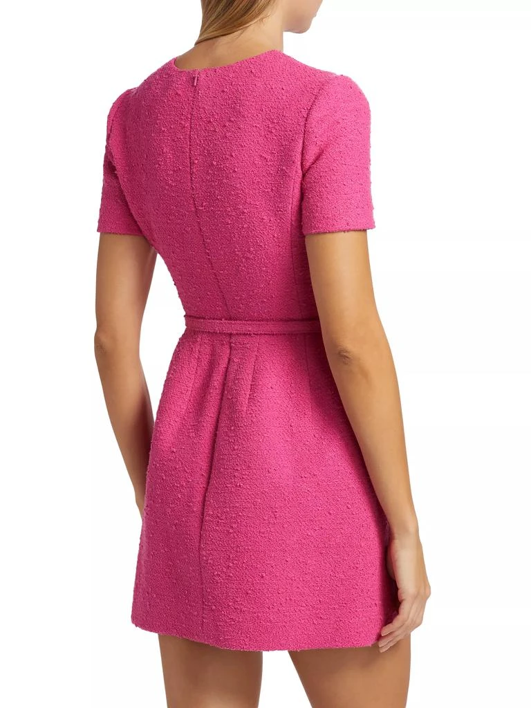Oscar de la Renta Tweed Short-Sleeve Belted Minidress 5