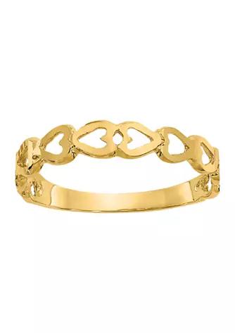 Belk & Co. Co. 14K Yellow Gold Heart Ring